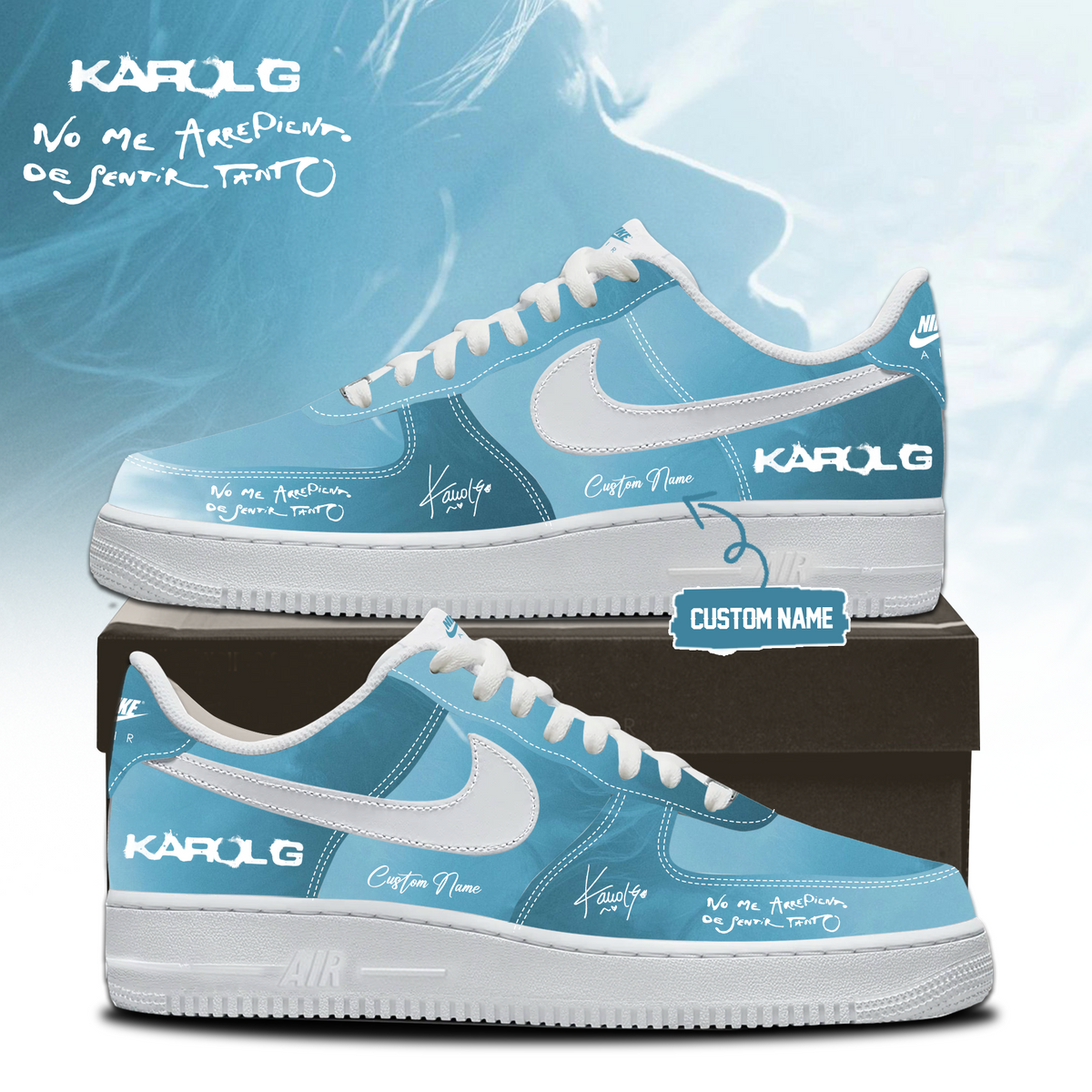 .KaRol G Album “NO ME ARREPIENTO DE SENTIR TANTO” 🩵 – Shoes 2-2
