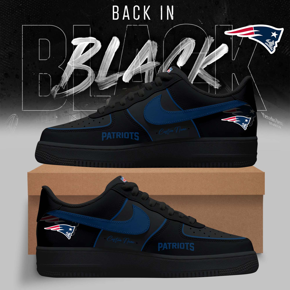 New England Patriots – 2025 Back In Black Limited Edition AF1