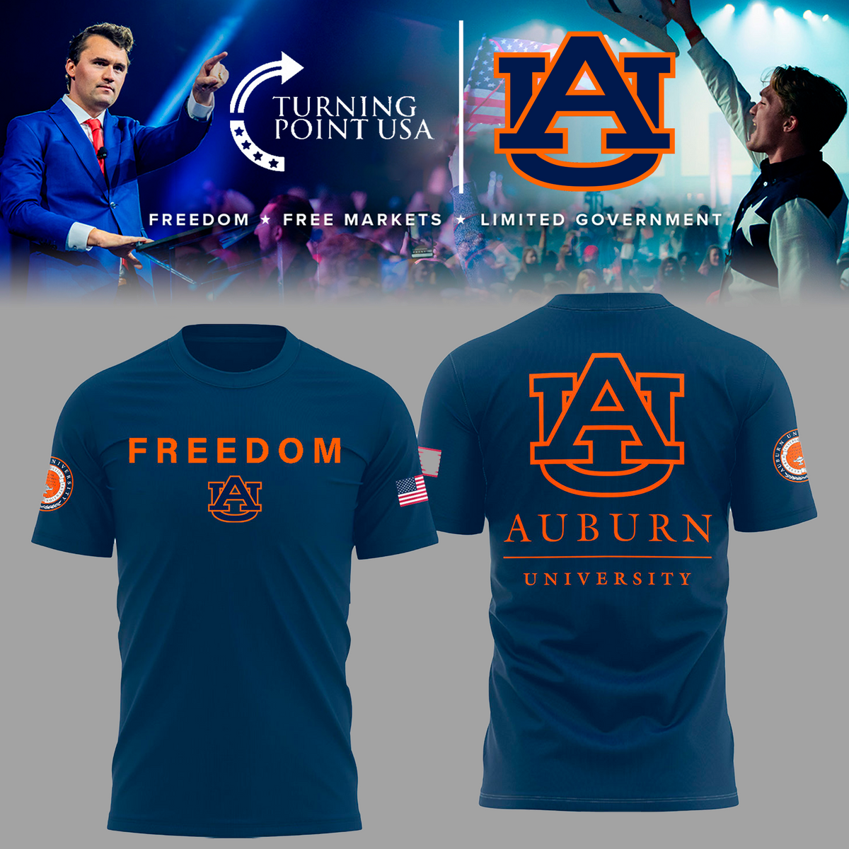Limited Edition Turning Point USA x Auburn University Shirt