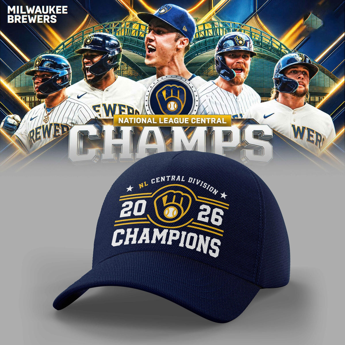 _ M.Brewers 2026 NL Central Division Champions Limited Cap