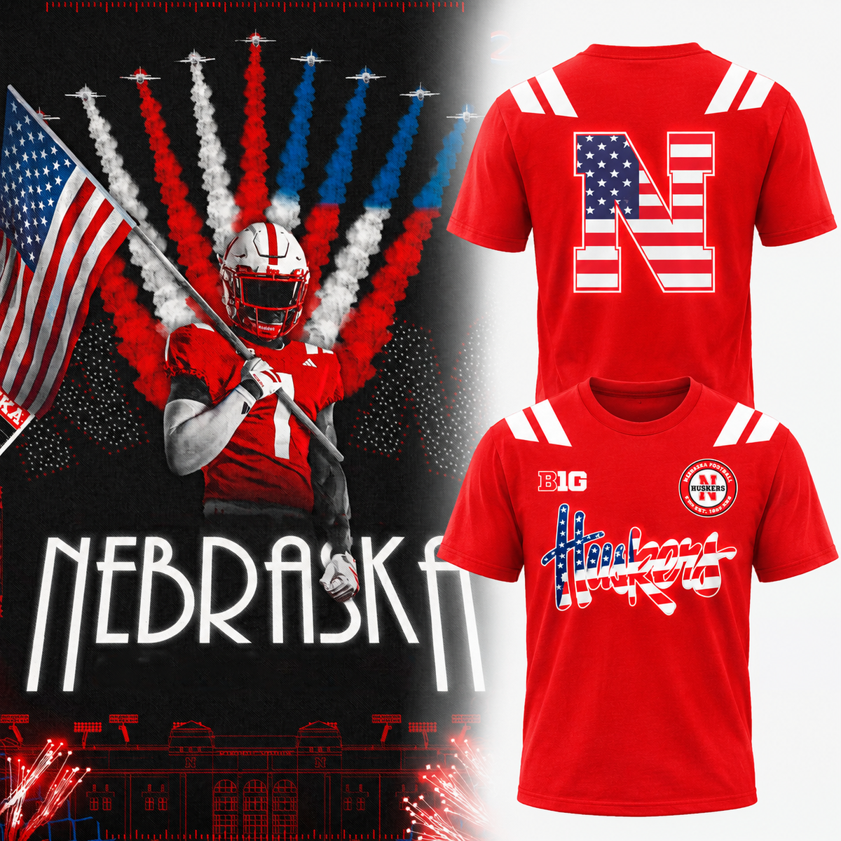 Limited Edition Nebraska Football - Never Forget