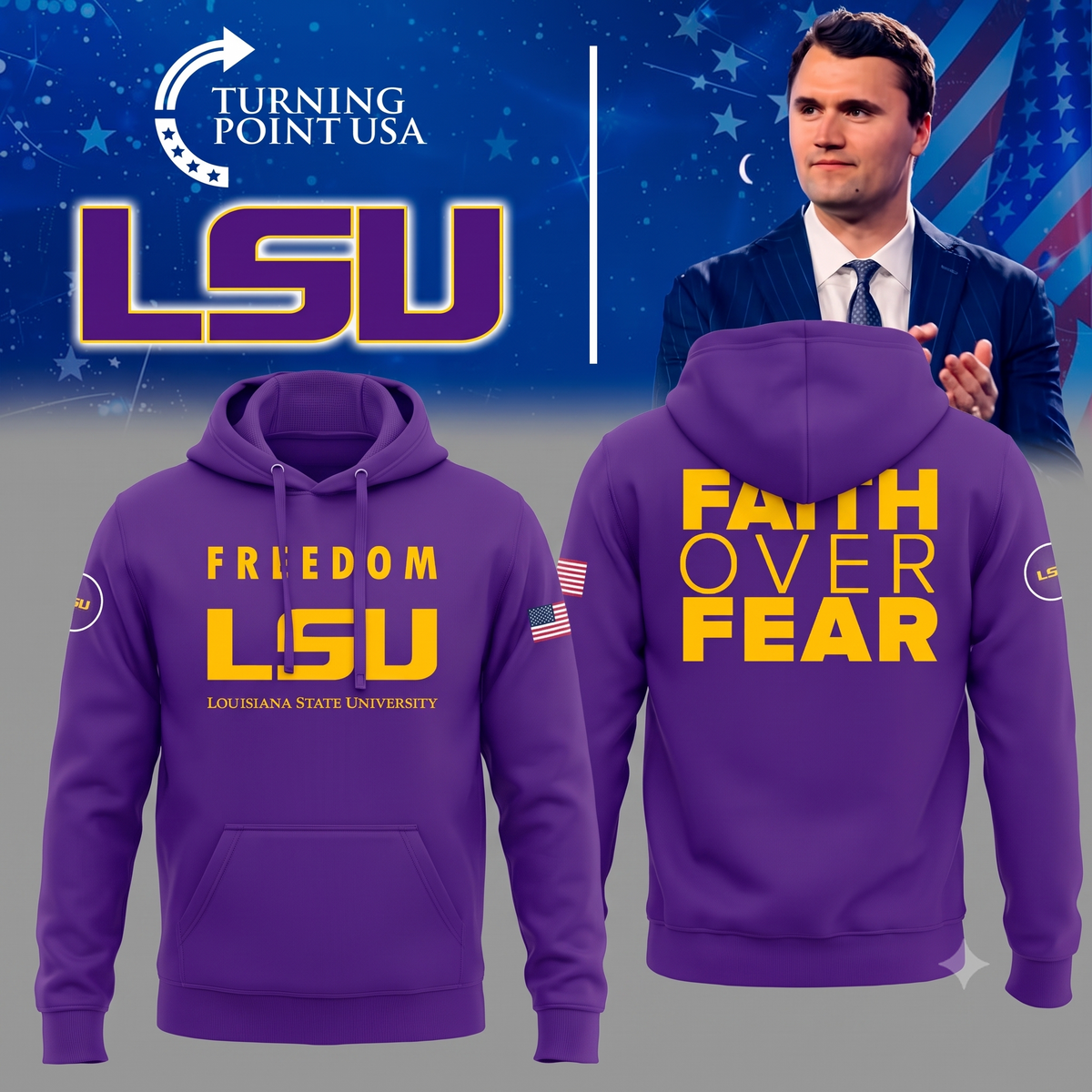LSU Freedom - TPUSA 2026 Hoodie