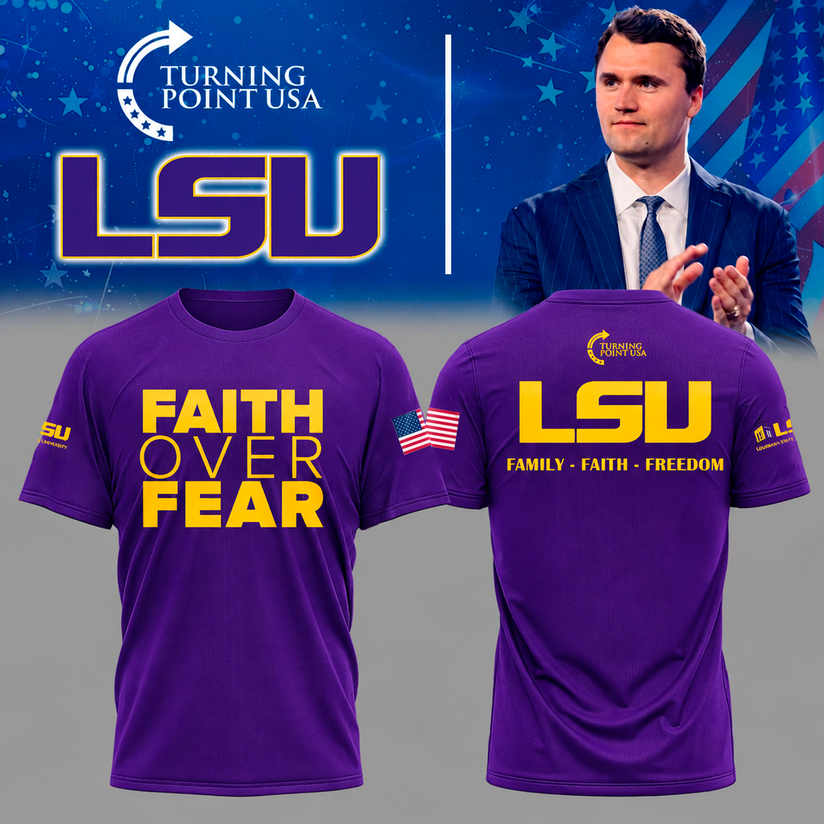 LSU Freedom - TPUSA 2026 Tshirt