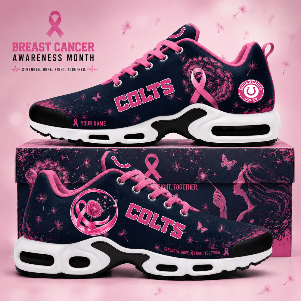 Limited Edition Indianapolis Colts Breast Cancer Awareness x Dandelion of Hope Sneakers