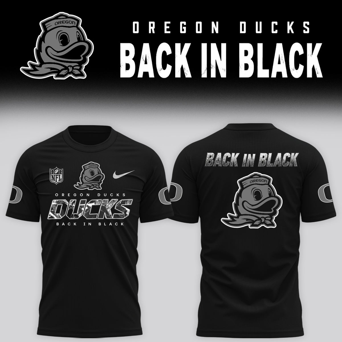 2026 Oregon Ducks - Back In Black Limited Edition Tshirt