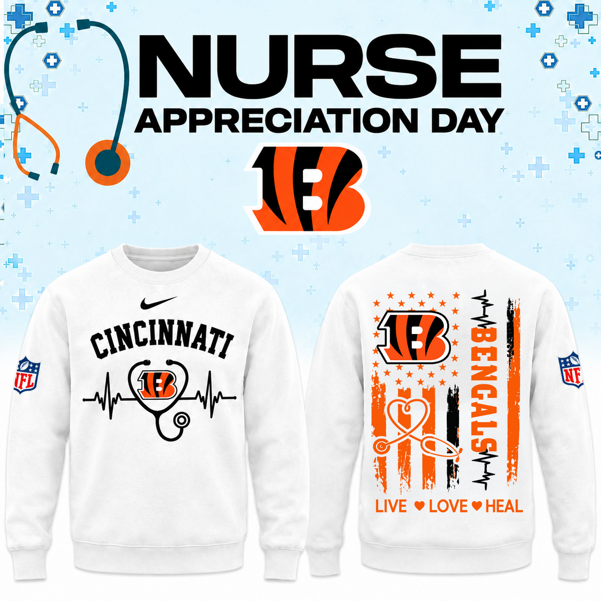 Cincinnati Football Nurse Night Tshirt
