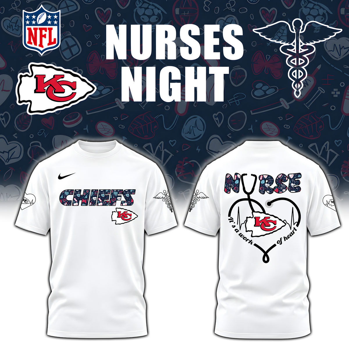 Kansas City Football Nurse Appreciation Tshirt