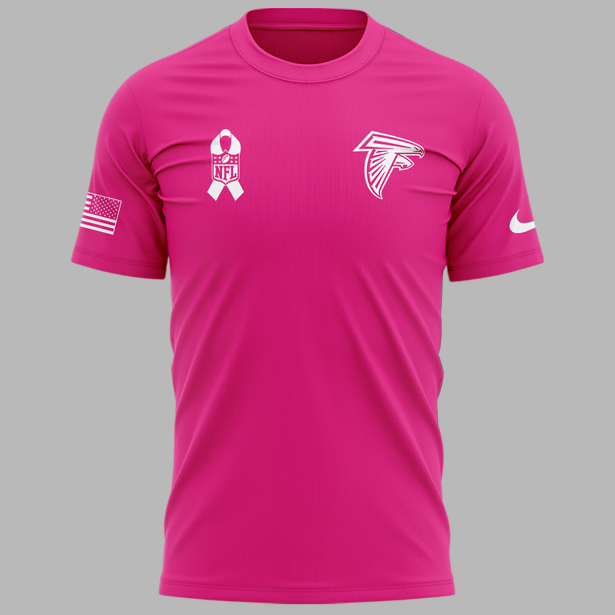 Atlanta Falcons Breast Cancer Awareness Pink Tshirt 2025