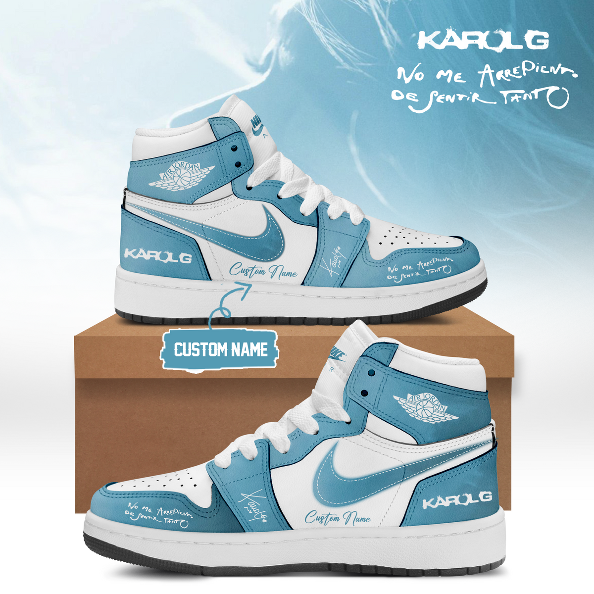 .KaRol G Album “NO ME ARREPIENTO DE SENTIR TANTO” 🩵 –  Shoes 1-1