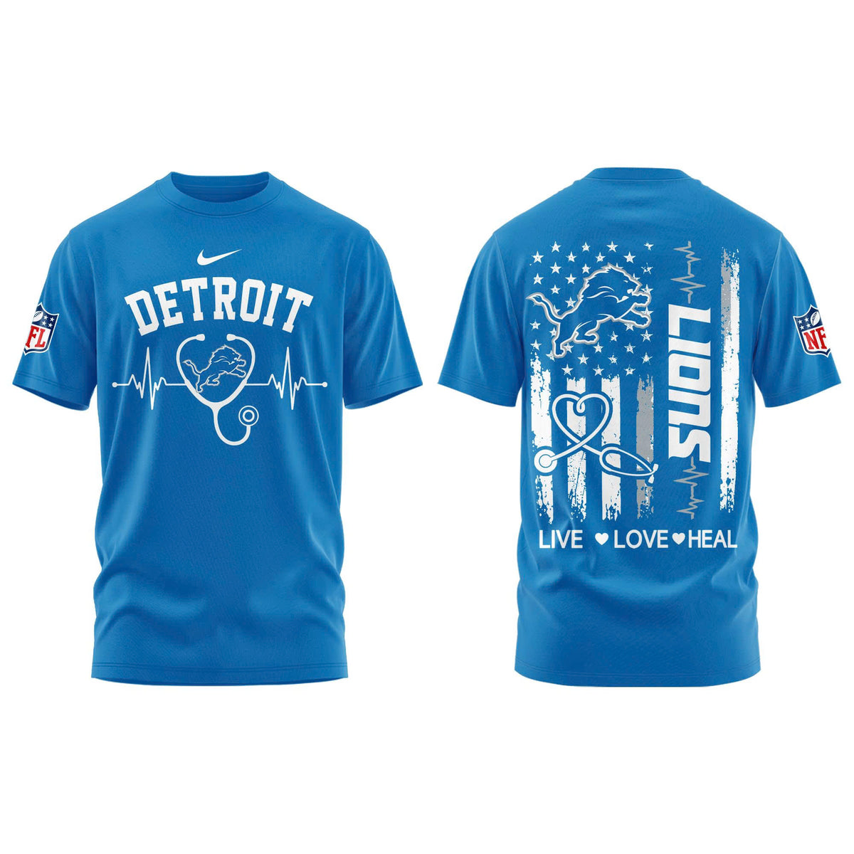 Detroit Football Nurse Appreciation Tshirt