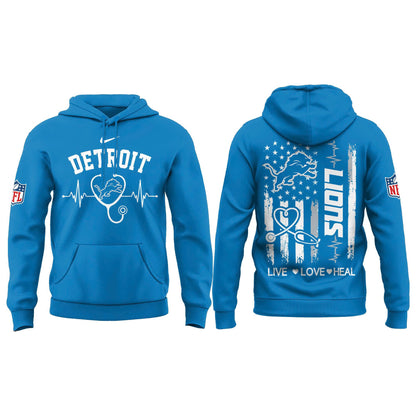 Detroit Football Nurse Appreciation Hoodie