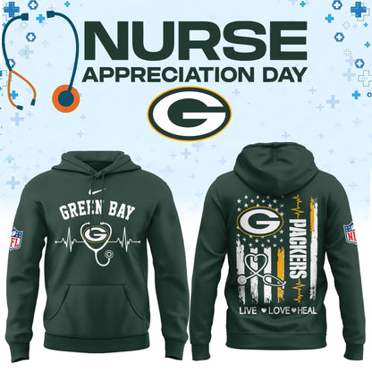 Green Bay Football Nurse Appreciation Hoodie