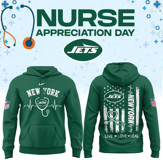 New York J Football Nurse Appreciation Hoodie