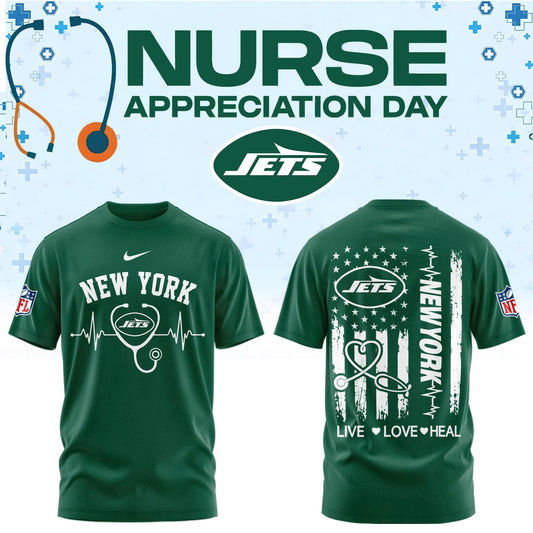 New York J Football Nurse Appreciation Tshirt
