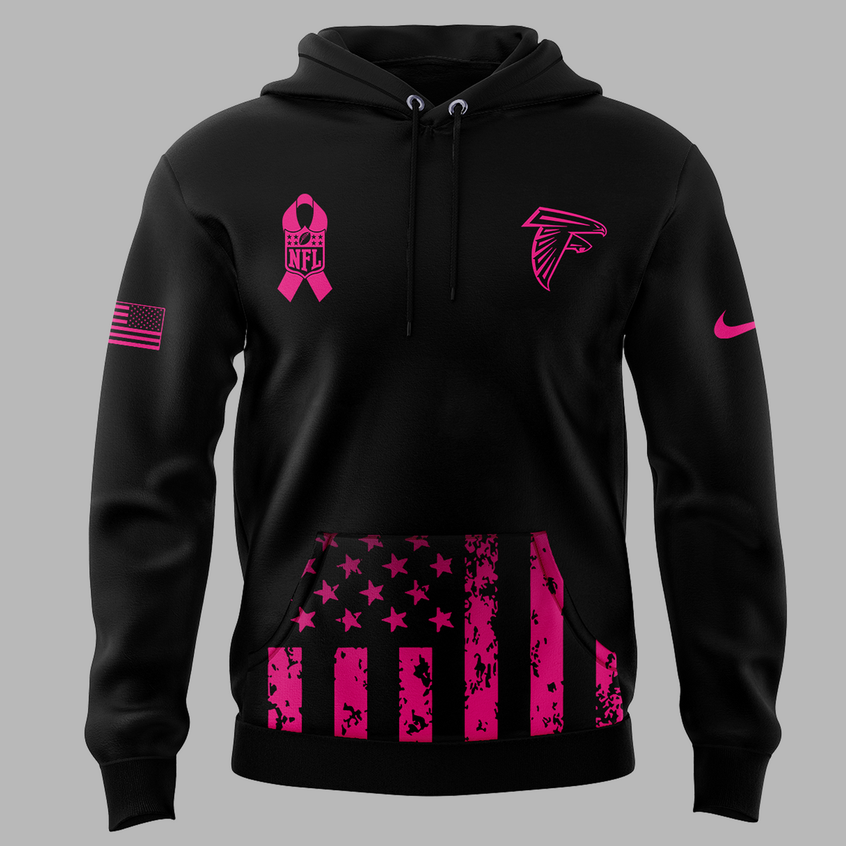 Atlanta Falcons Breast Cancer Awareness Hoodie 2025