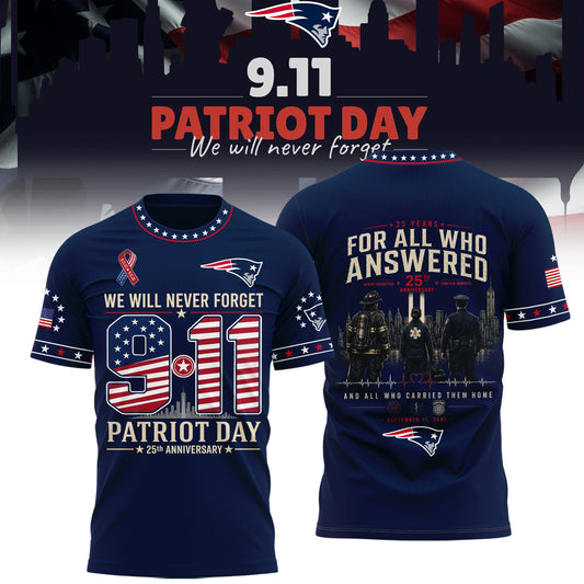 Limited Edition New England Patriots 2026 Patriot Day T-Shirt