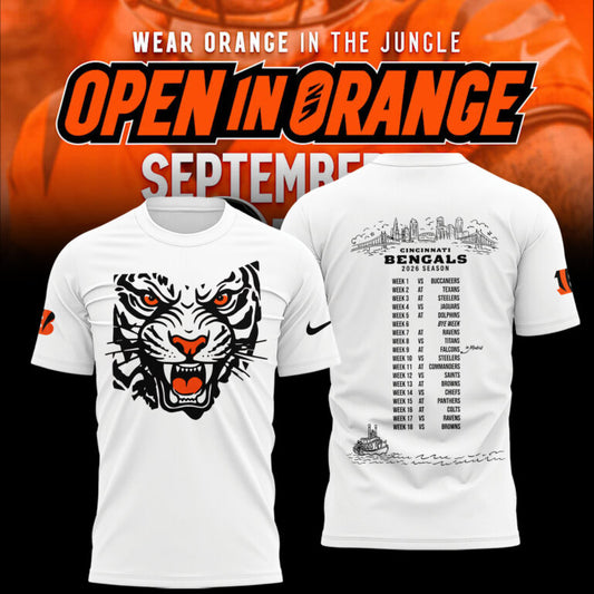 Limited Edition Cincinnati Bengals Open In Orange Shirt