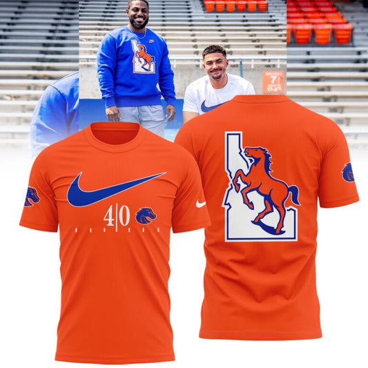 Limited Edition Boise State Broncos 40 Years of Blue Turf Shirt