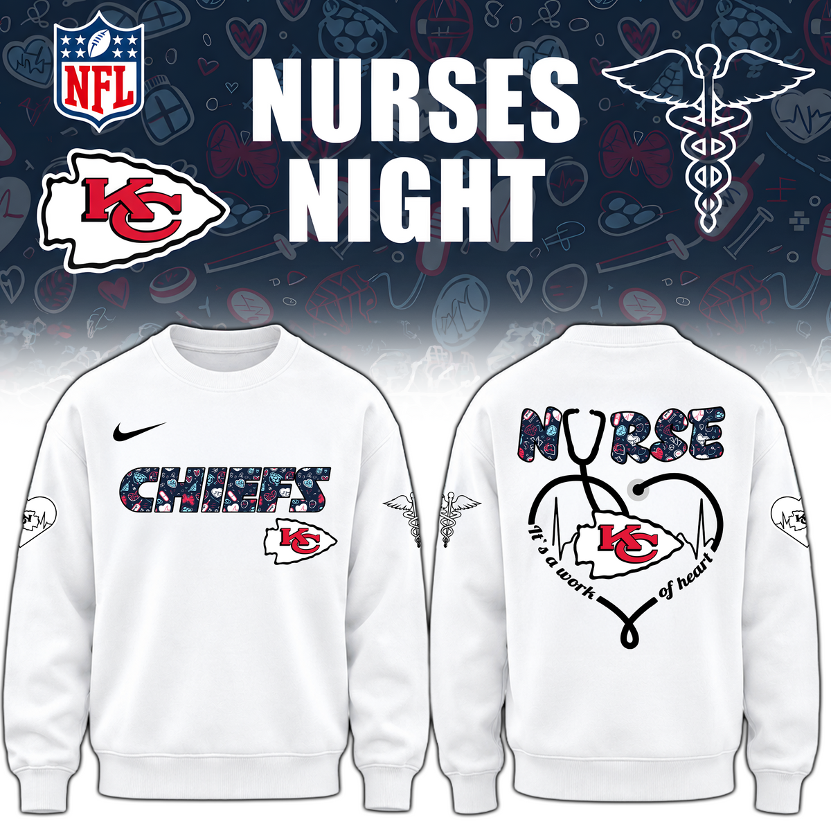 Kansas City Football Nurse Appreciation Sweater