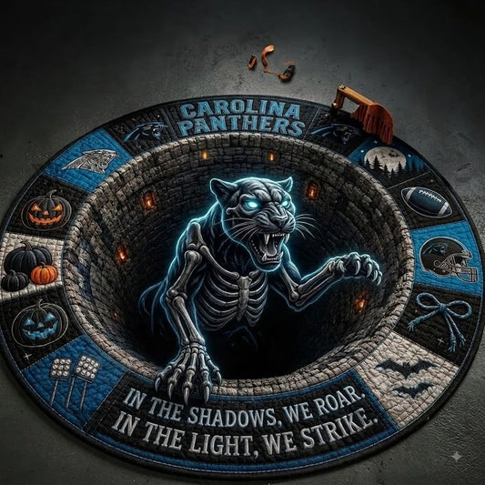 Limited Edition Carolina Panthers 2026 Halloween Quilted Round Rug, Mats