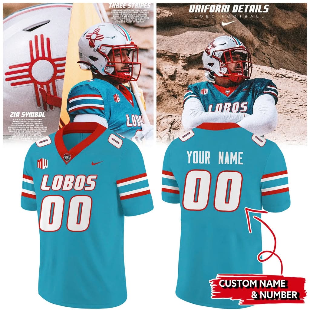 New Mexico Lobos Special New The Turquoise - Jersey