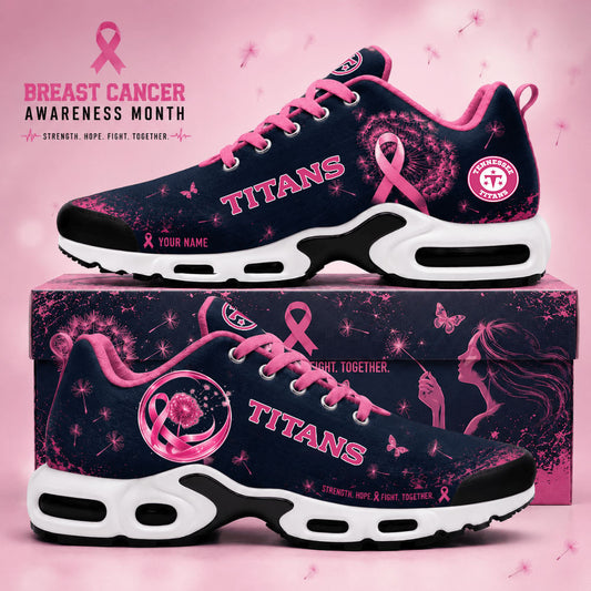 Limited Edition Tennessee Titans Breast Cancer Awareness x Dandelion of Hope Sneakers