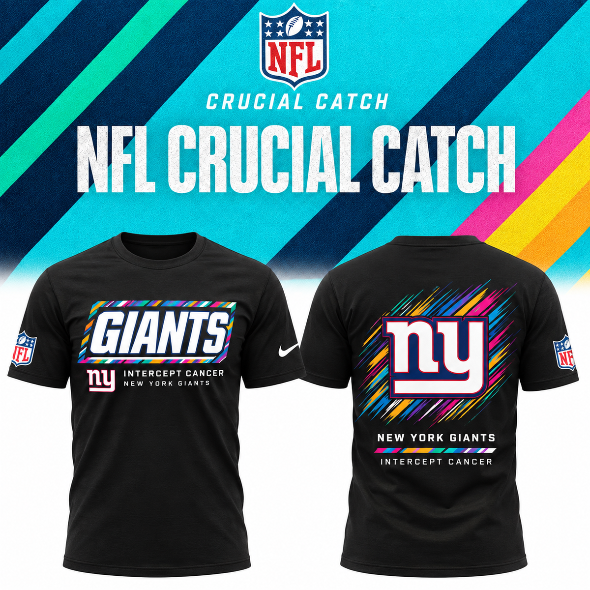 New York Giants 2026 Crucial Catch Tshirt