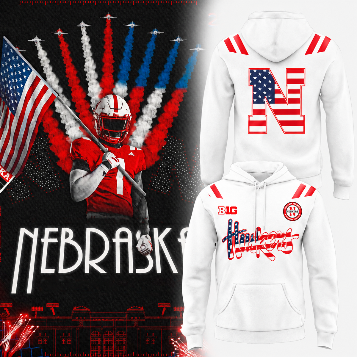 Limited Edition Nebraska Football - Never Forget
