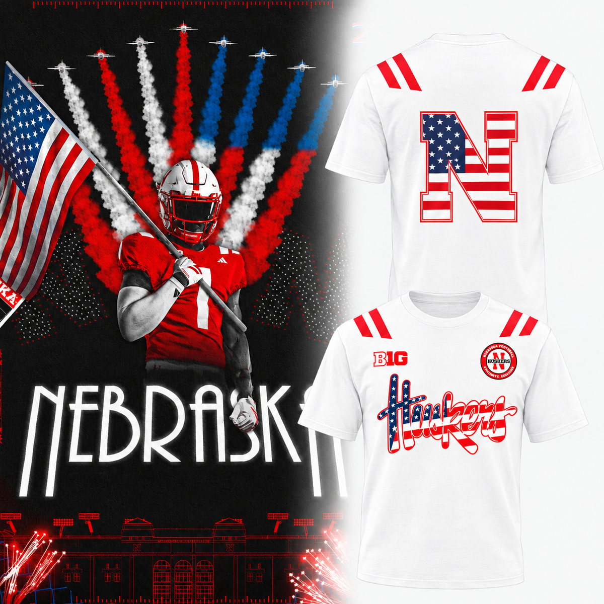 Limited Edition Nebraska Football - Never Forget