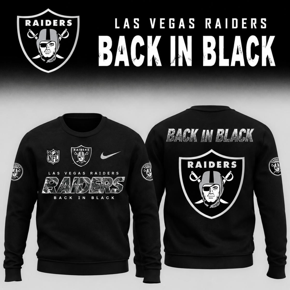 2026 Raiders - Back In Black Limited Edition Sweater