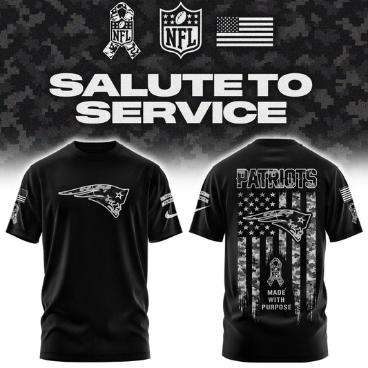 Limited Edition New England Patriots Salute To Service “Made With Purpose” T-shirt