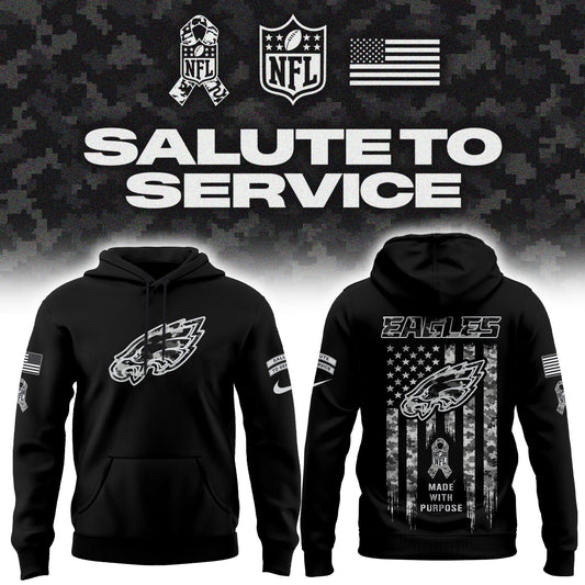 Limited Edition Philadelphia Eagles Salute To Service “Made With Purpose” Hoodie