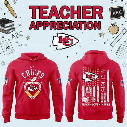 .                   KC Chiefs Teacher Appreciation 2026 Hoodie