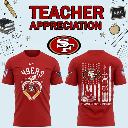 .                       SF 49ers Teacher Appreciation 2026 Shirt
