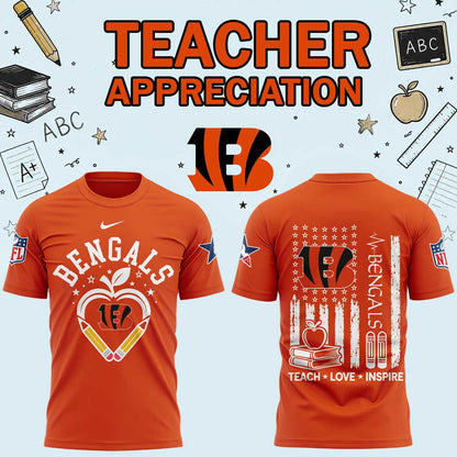 .           C Bengals Teacher Appreciation 2026 Shirt