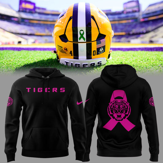 Limited Edition LSU Football Beat Cancer Black Hoodie-KC10162501