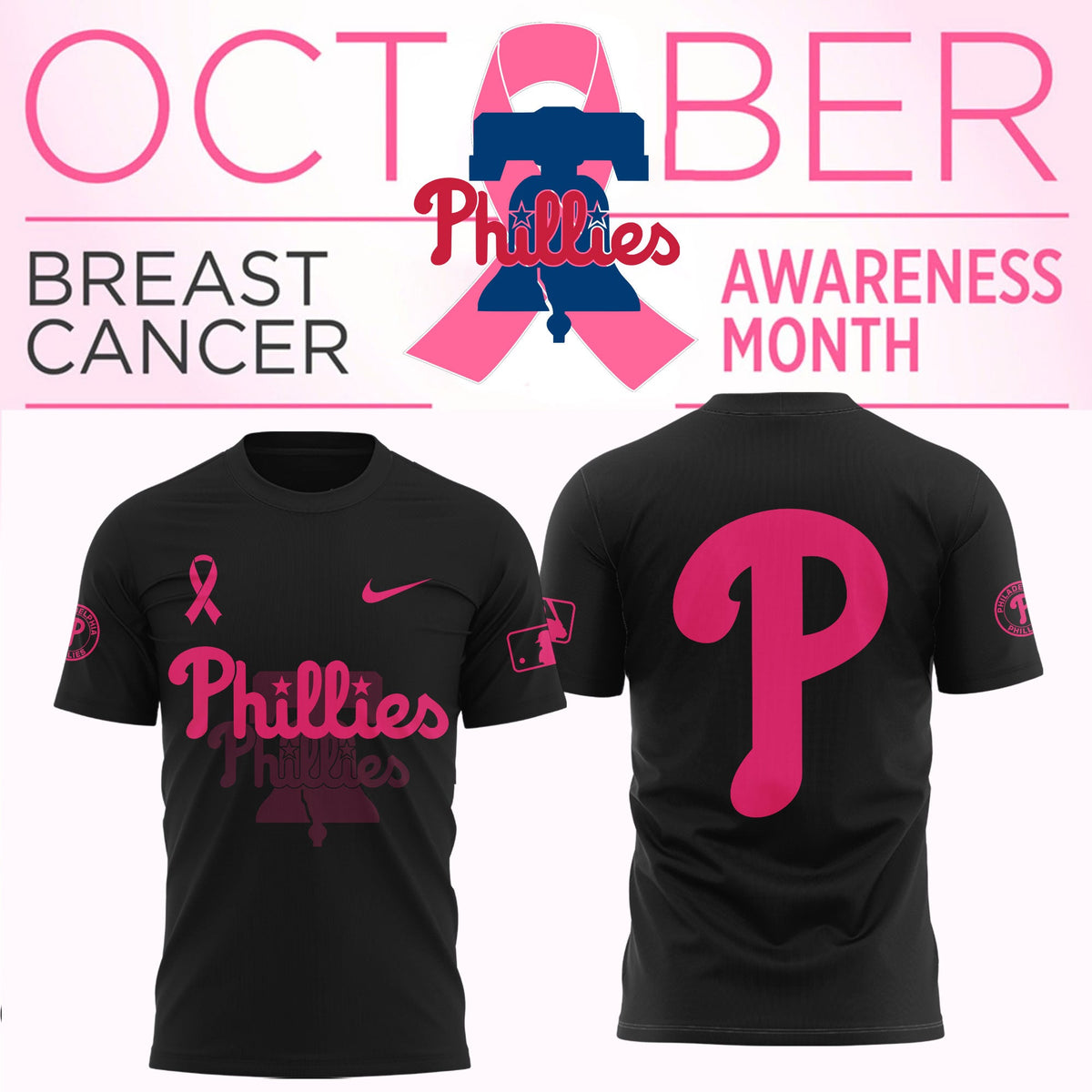_Philadelphia Phillies - Breast cancer awareness month Shirt