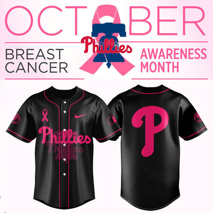 _Philadelphia Phillies - Breast cancer awareness month Jersey