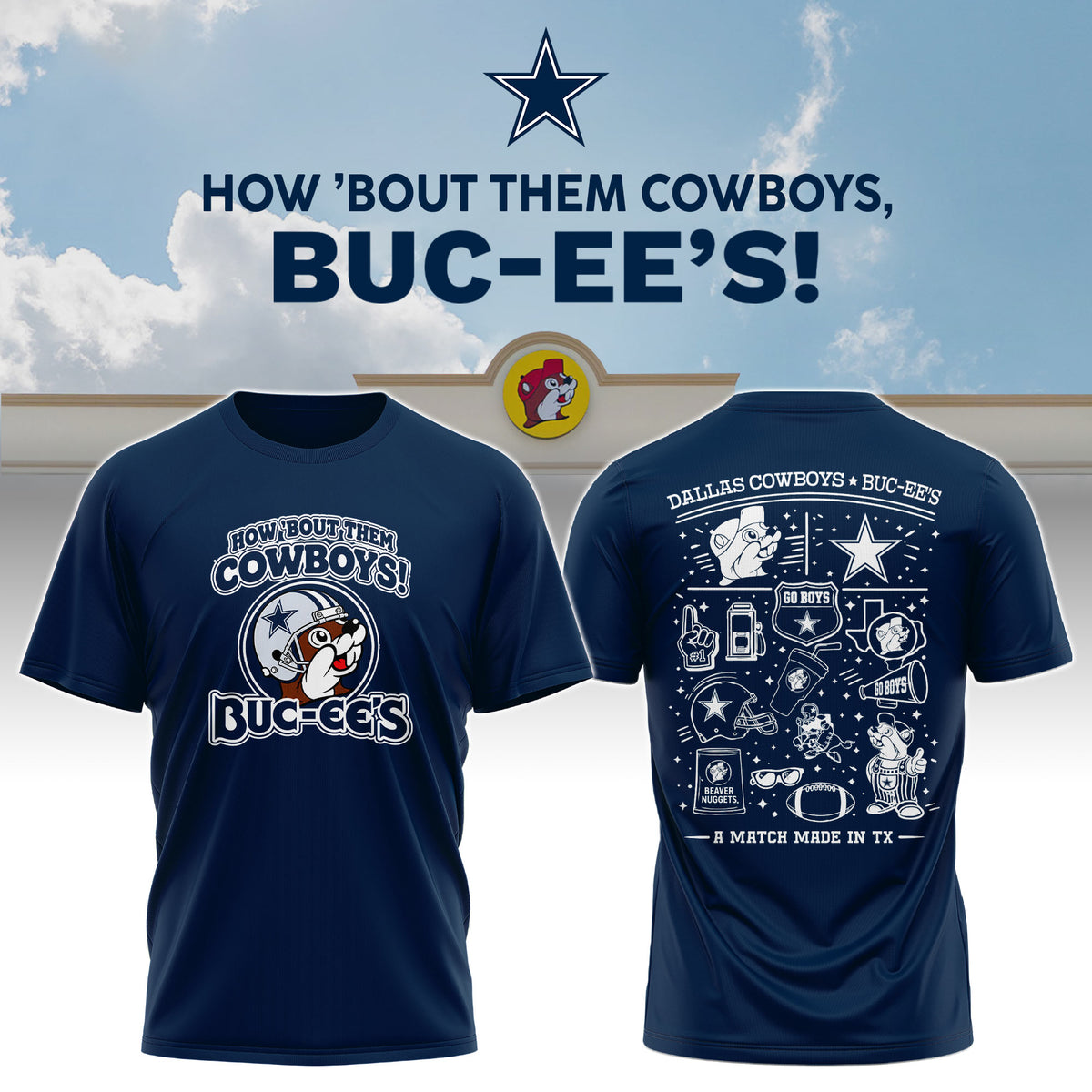 Dallas Cowboys x Buc-ee's Go Boys Tshirt #6