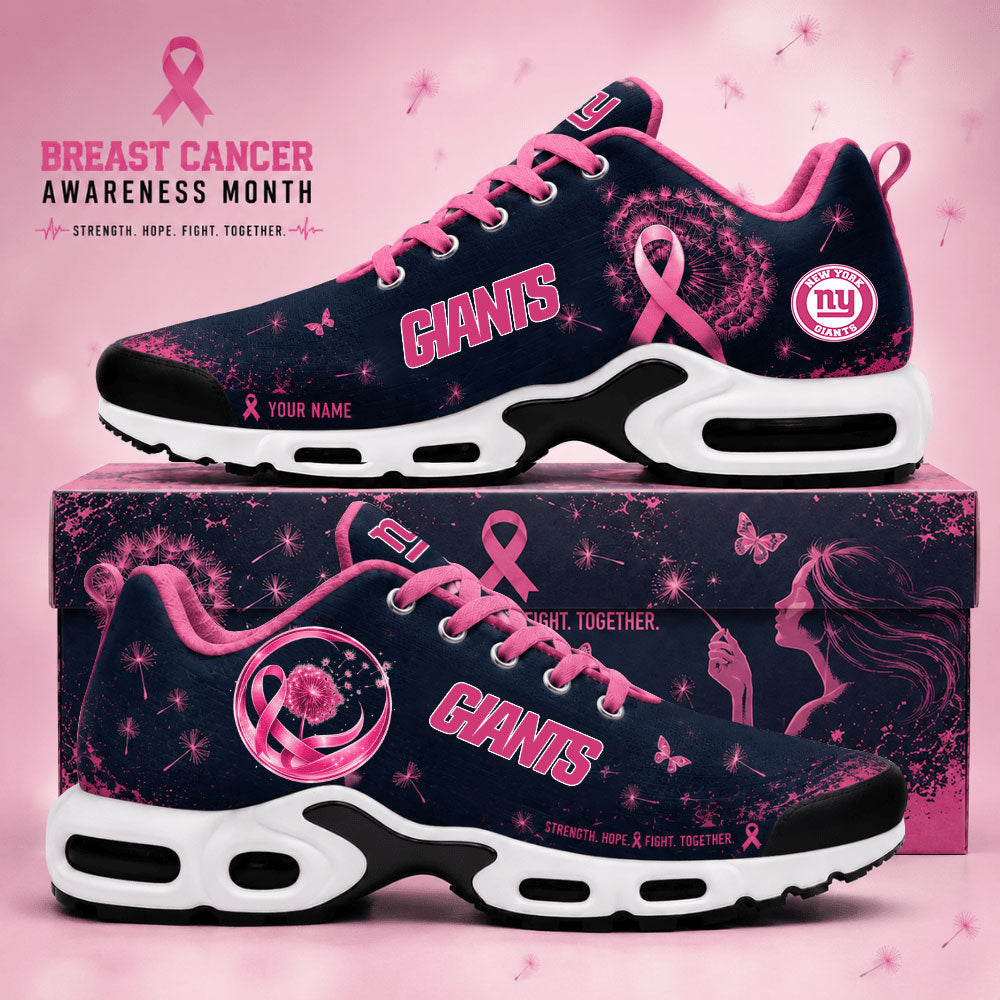 Limited Edition New York Giants Breast Cancer Awareness x Dandelion of Hope Sneakers