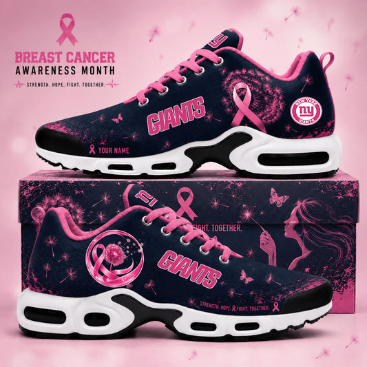 Limited Edition New York Giants Breast Cancer Awareness x Dandelion of Hope Sneakers