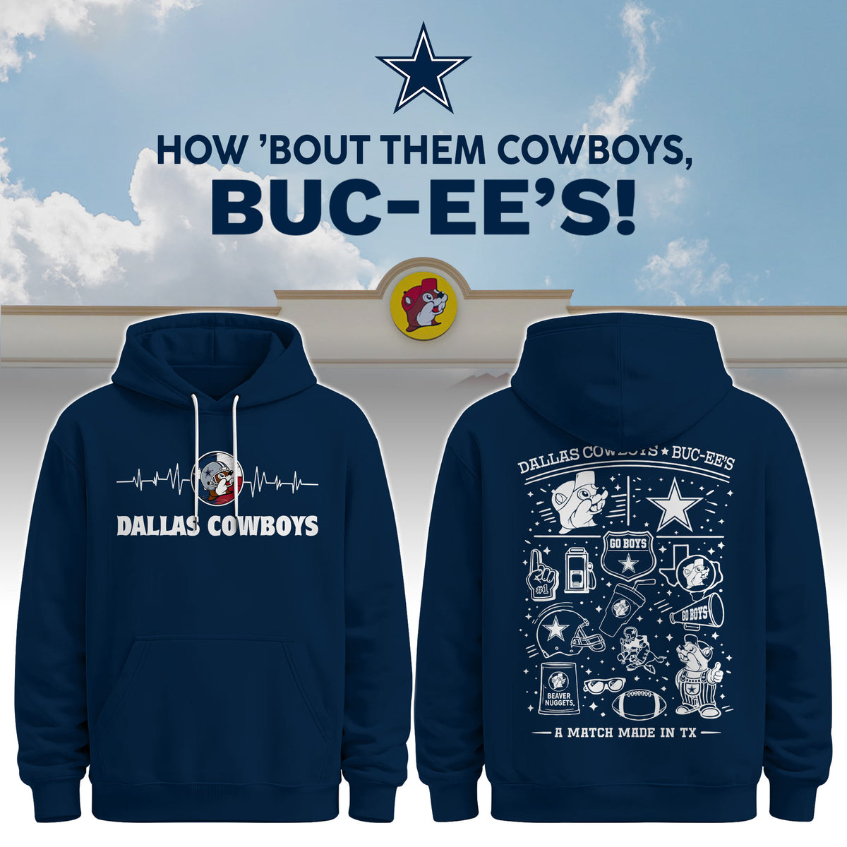 Dallas Cowboys x Buc-ee's Go Boys Hoodie #5