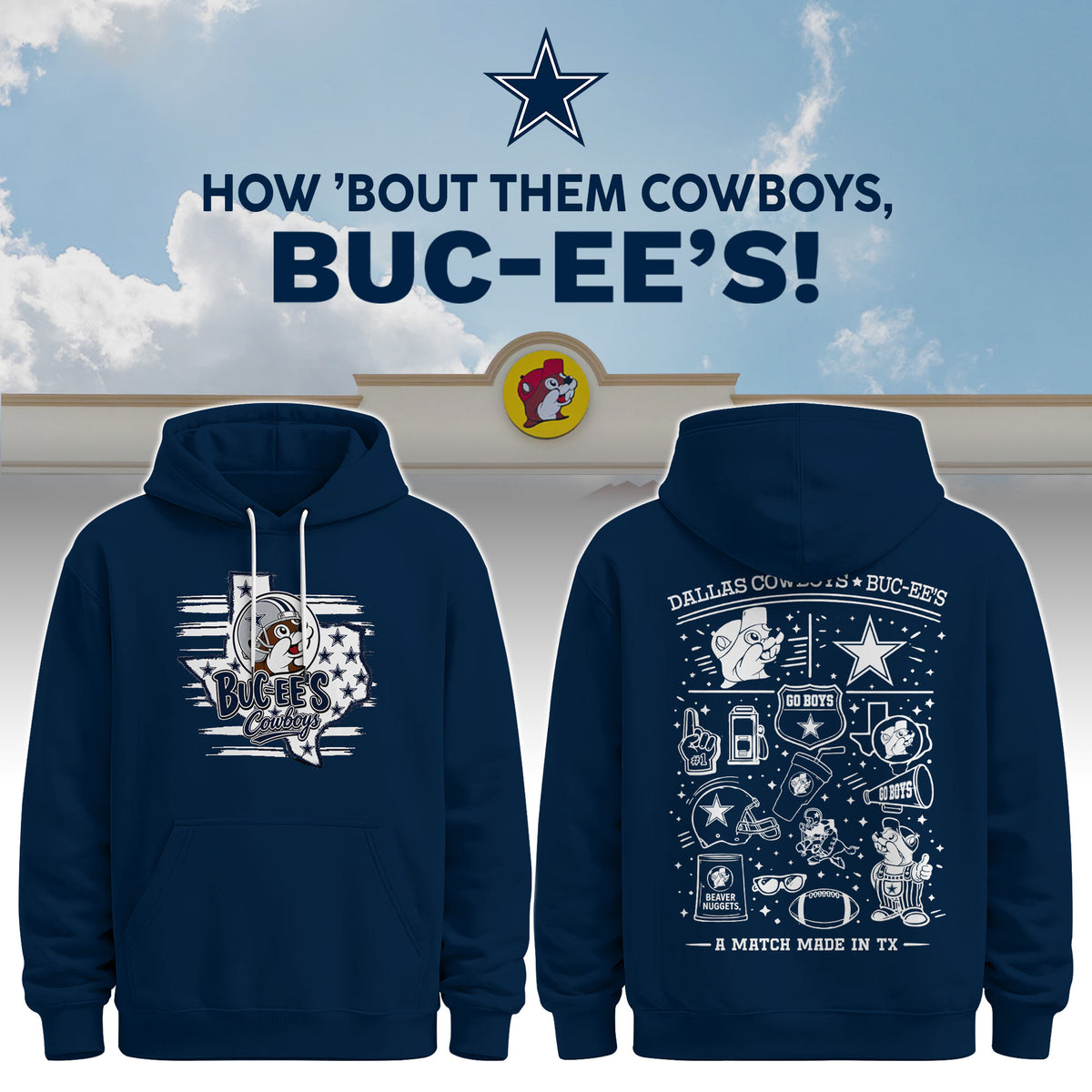 Dallas Cowboys x Buc-ee's Go Boys Hoodie #3