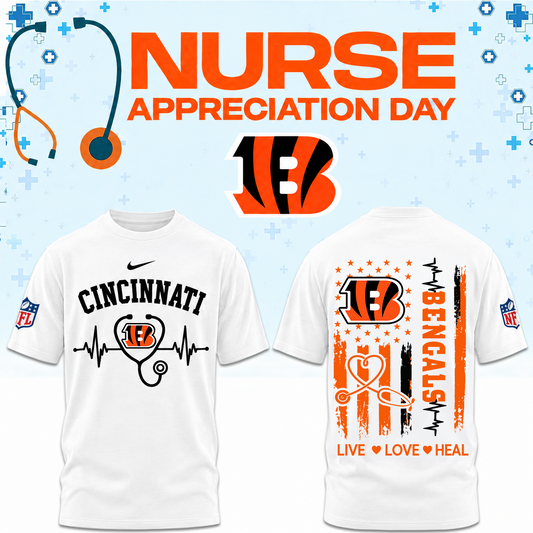 Cincinnati Football Nurse Appreciation Tshirt