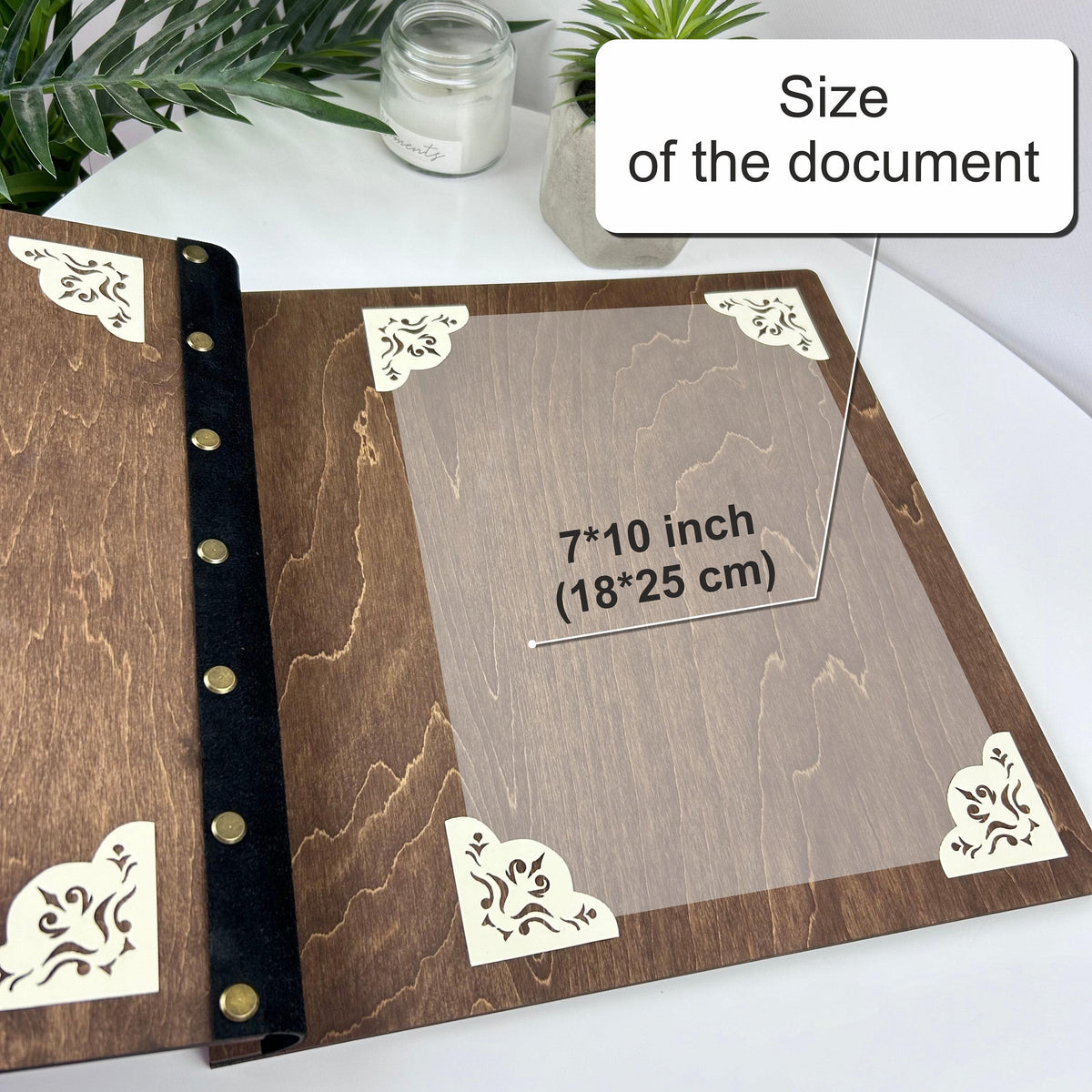 Personalized wedding memory book, wooden engraved folder, marriage certificate holder, wedding accessories, rustic wedding, anniversary gift