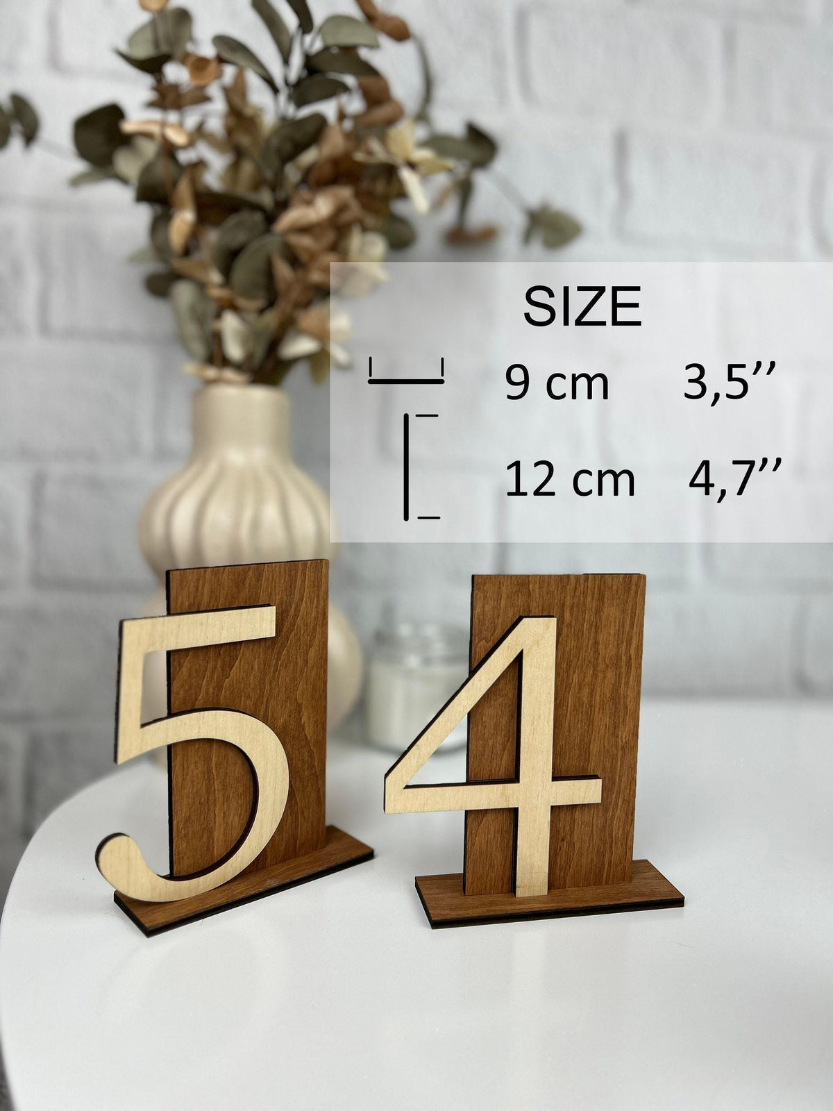 Wooden boho number set, wedding table decor, wedding table number