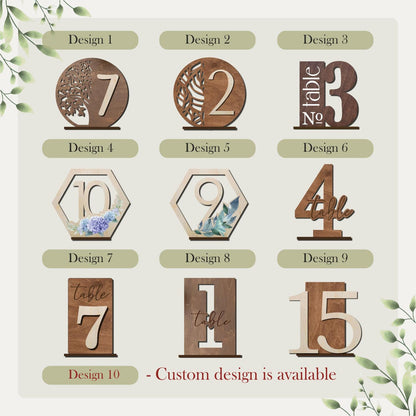 Wooden boho number set, wedding table decor, wedding table number