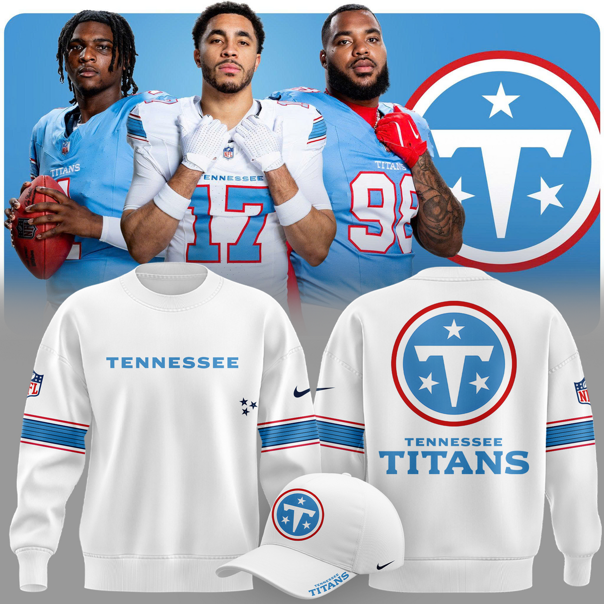 Exclusive Sweatshirt new logo Tennessee Titans For Fans!