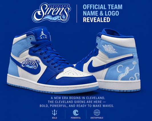 Cleveland Sirens Royal Blue Nike Sneakers