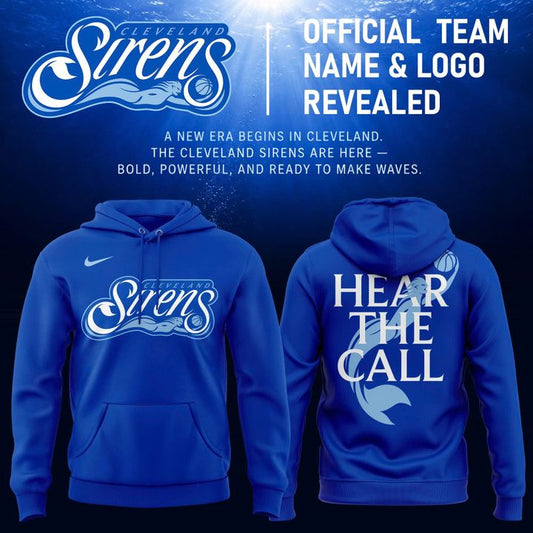 (Update Version) Cleveland Sirens Nike Blue Hoodie